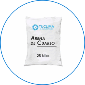 Bolsa individual de material filtrante de cuarzo 25 kg